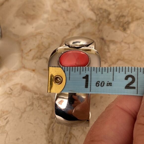 Stainless Steel Cuff Bracelets set of 2 - Picture 10 of 12